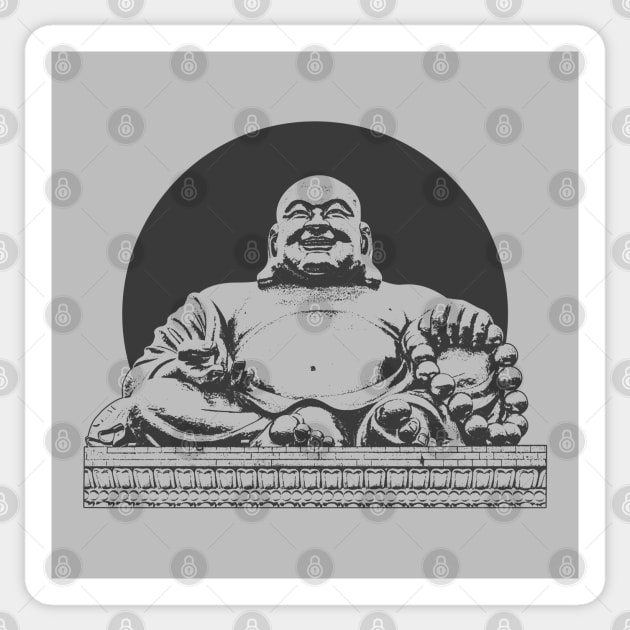 Buddhism Art Black Color Sticker by Botak Solid Art